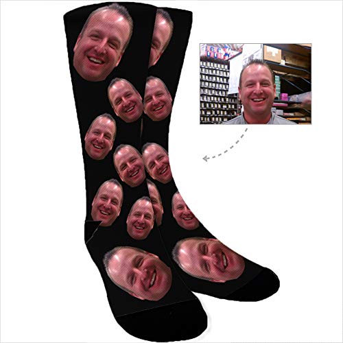 Kervaky Custom Socks with Face Dog Socks, Your Photo on Personalized Socks with Picture for Men Women