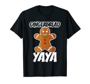 gingerbread yaya christmas stocking stuffer t-shirt