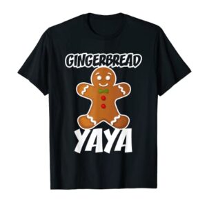 Gingerbread Yaya Christmas Stocking Stuffer T-Shirt