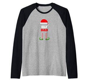 elf dad | dad stocking stuffer gift | funny ugly christmas raglan baseball tee