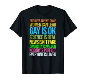 anti trump tshirt science refugees love womens rights gay