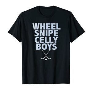 Wheel Snipe Celly Boys Hockey T-Shirt