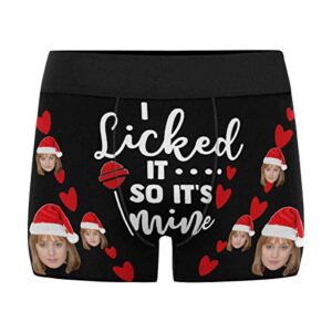 custom girlfriend face boxer briefs personalized i licked it so it is mine christmas underwear for men