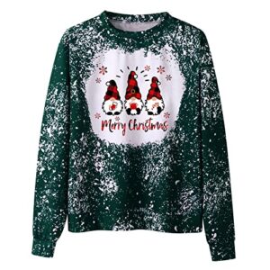 Men's Ugly Christmas Sweatshirt Crewneck Long Sleeve Tops Funny Graphic Pullover Sweatshirts Men's Ugly Christmas 3D Green
