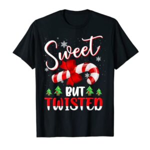 Sweet But Twisted Candy Cane Christmas Tree Stocking Stuffer T-Shirt