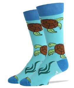 oooh yeah men’s crew funny novelty socks turtle
