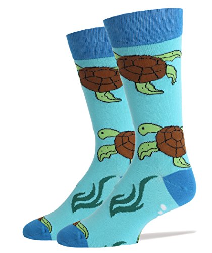 Oooh Yeah Men's Crew Funny Novelty Socks Turtle