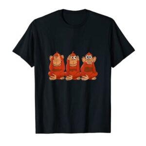 Three Monkeys Hear Nothing See Nothing Say T-Shirt