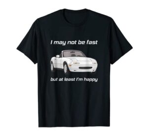 i may not be fast but at least i’m happy retro costumed t-shirt