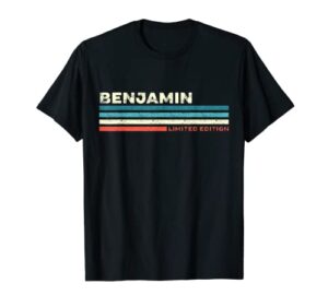 mens benjamin customized personalized name funny birthday t-shirt