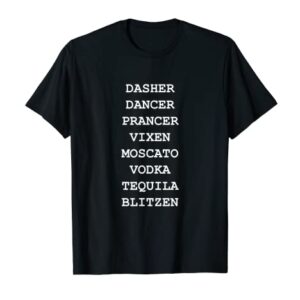 Funny Adult Christmas Reindeer Names | Stocking Stuffer Gift T-Shirt