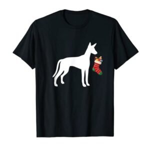 Ibizan Hound Christmas Stocking Stuffer Dog T-Shirt