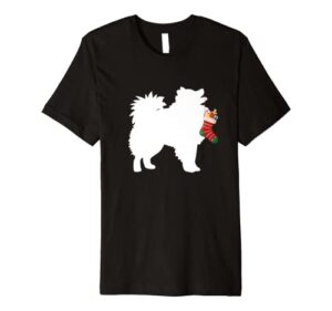 american eskimo christmas stocking stuffer dog premium t-shirt