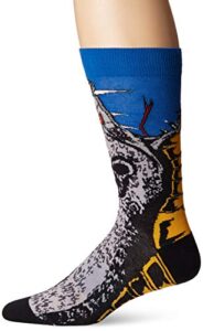 k. bell men’s animal novelty crew socks, blue (cabra snake), shoe size: 6-12