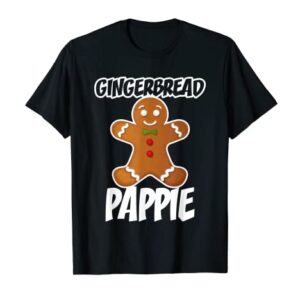 Mens Gingerbread Pappie Christmas Stocking Stuffer T-Shirt