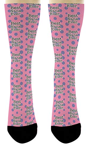 Grandmother Gifts Best Nana Ever Sock for Grandma Clothes Best Nana Socks 1-Pair Novelty Crew Socks