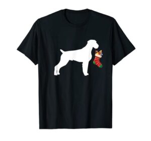 german wirehaired pointer christmas stocking stuffer dog t-shirt