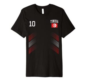 tunisia soccer fan jersey tunisian flag football lover premium t-shirt