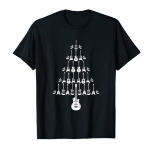 Guitar Christmas Tree Merry Xmas Guitar Lover Music Gift T-Shirt