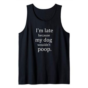 Humorous Joke Cute Dog Mom Dad Poop Gift Stocking Stuffer Tank Top