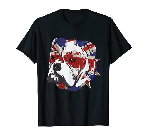 English Bulldog Union Jack - Funny Bull Dog T-Shirt