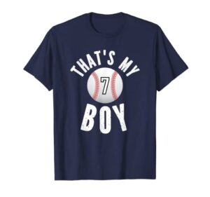 that’s my boy baseball jersey number #7 vintage mom dad t-shirt