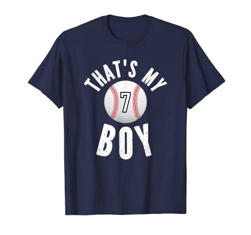 That's My Boy Baseball Jersey Number #7 Vintage Mom Dad T-Shirt
