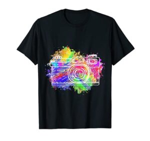 photographer splash camera photo lense photography lover t-shirt