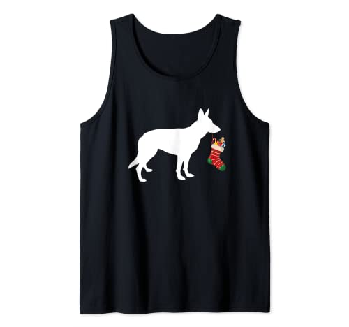 German Shepherd Christmas Stocking Stuffer Dog Tank Top