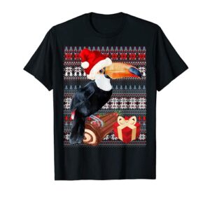 ugly christmas santa costume christmas toucan bird lover t-shirt