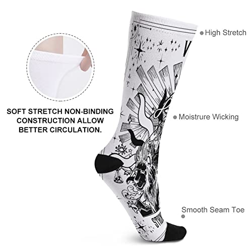 Tarot Card Strength Socks for Women Socks for Men Crew Socks for Boys Mid Socks for Girls Stocking Stuffers for Teens Casual Athletic Sport Dress Socks