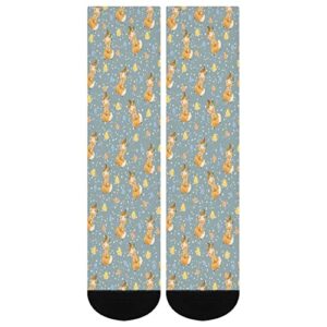 Autumn Fox In The Forest4 Socks for Women Socks for Men Crew Socks for Boys Mid Socks for Girls Stocking Stuffers for Teens Casual Athletic Sport Dress Socks