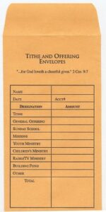 broadman church supplies tithe and offering envelope, 100 count