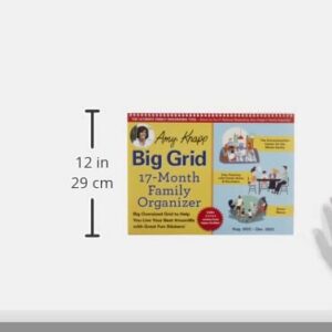 2023 Amy Knapp's Big Grid Family Organizer Wall Calendar: 17-Month Giant Fridge Planning Calendar for Mom with Stickers (Thru December 2023) (Amy Knapp's Plan Your Life Calendars)