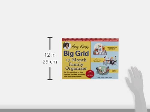 2023 Amy Knapp's Big Grid Family Organizer Wall Calendar: 17-Month Giant Fridge Planning Calendar for Mom with Stickers (Thru December 2023) (Amy Knapp's Plan Your Life Calendars)