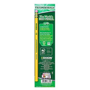 ticonderoga yellow pencil, no.1 extra soft lead, dozen dix13881