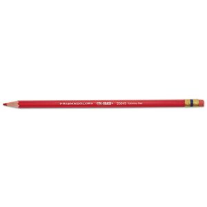 Prismacolor 20045 Col-Erase Pencil W/Eraser Carmine Red Lead/Barrel Dozen