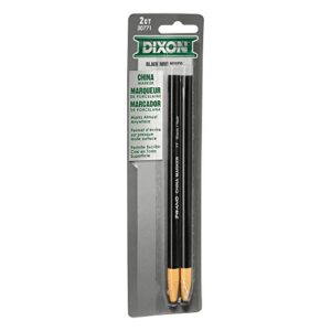 DIXON Industrial Phano Peel-Off China Markers Pencils, Black, 2-Pack (30771)
