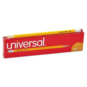 Universal 55400 Woodcase Pencil, HB #2, Yellow Barrel, Dozen