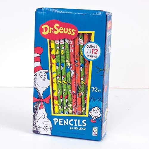 Raymond Geddes Dr Seuss Number 2 Pencils For Kids 72 Count (Pack of 1)