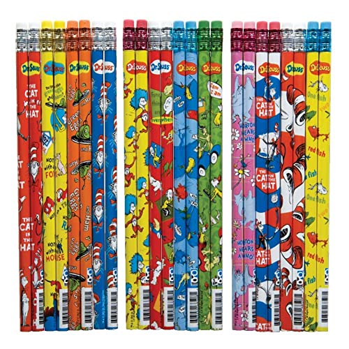 Raymond Geddes Dr Seuss Number 2 Pencils For Kids 72 Count (Pack of 1)