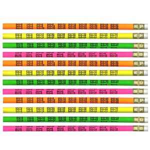 j.r. moon pencil jrm7843b multiplication pencils, 0.5″ height, 2.5″ wide, 8″ length (12 count)