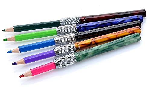 Art-n-Fly Pencil Extenders Set of 5 Pencil Lengthener for Color Pencils