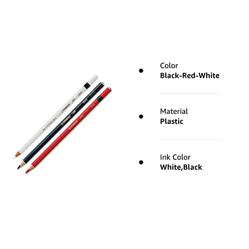 Stabilo-All 3x Pencils (Black-Red-White)