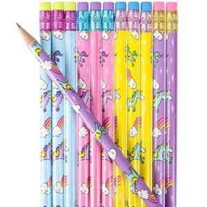 24 Unicorn Pencils- Great For Classrooms, School Supplies, And Party Favors
