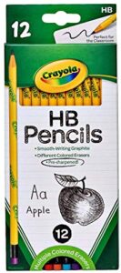 crayola number 2 pencils, back to school supplies, 12ct wooden pencils
