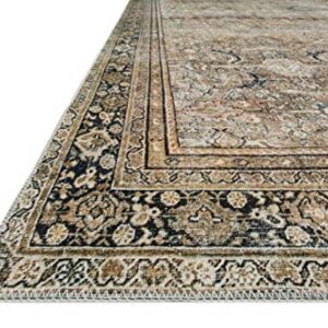 Loloi II Layla Collection LAY-03 Traditional Olive/Charcoal 7'-6" x 9'-6" Area Rug