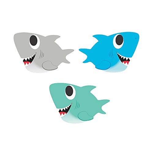 Fun Express Shark Bulletin Board Cutouts - 48 Pieces - Classroom, Home Education and Party Decor