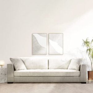 poly & bark capri fabric sofa, bright ash