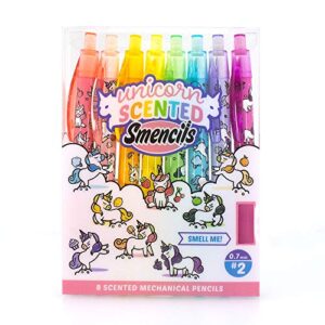 mechanical smencils – scented mechanical pencils, 8 count, medium point (0.7mm) (unicorn)